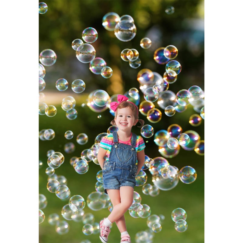 Baocicco 5x7ft Summer Bubbles Backdrop Colorful Bubbles Photography Background Green Bokeh Background Wallpaper Decor Kids Tea Party Birthday Party Childhood Children Adults Portrait Studio Prop - Image 4